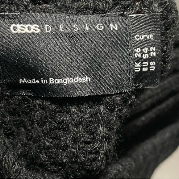 ASOS design curve high neck sweater size 22 colour block black and camel - Picture 9 of 9